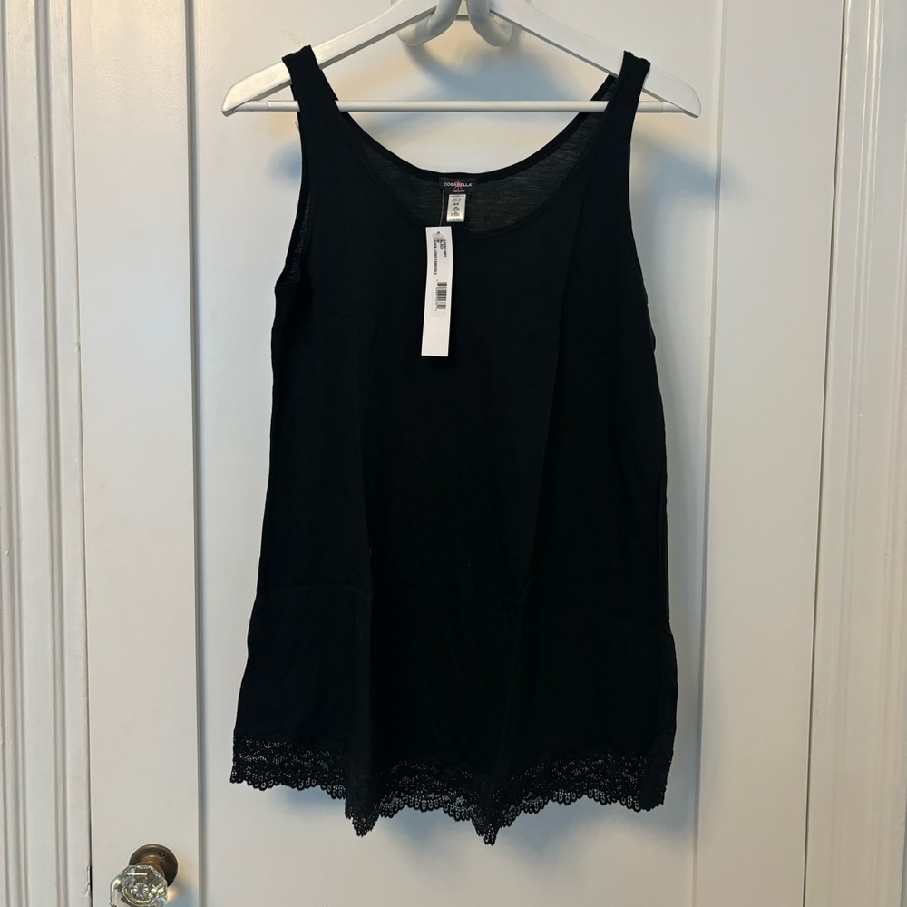 Cosabella Black Lace Trim Ever Long Camisole